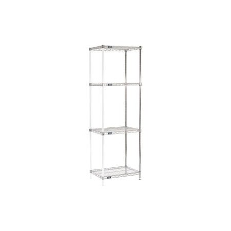 Global Equipment Nexel    Chrome Wire Shelving Add-On - 30"W x 18"D x 74"H A18307C